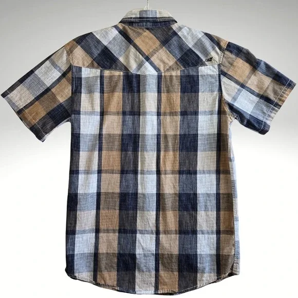 Coastal‎ Western Shirt Plaid Pearl Snap Button Up Cowboy Rodeo Medium - Picture 9 of 9